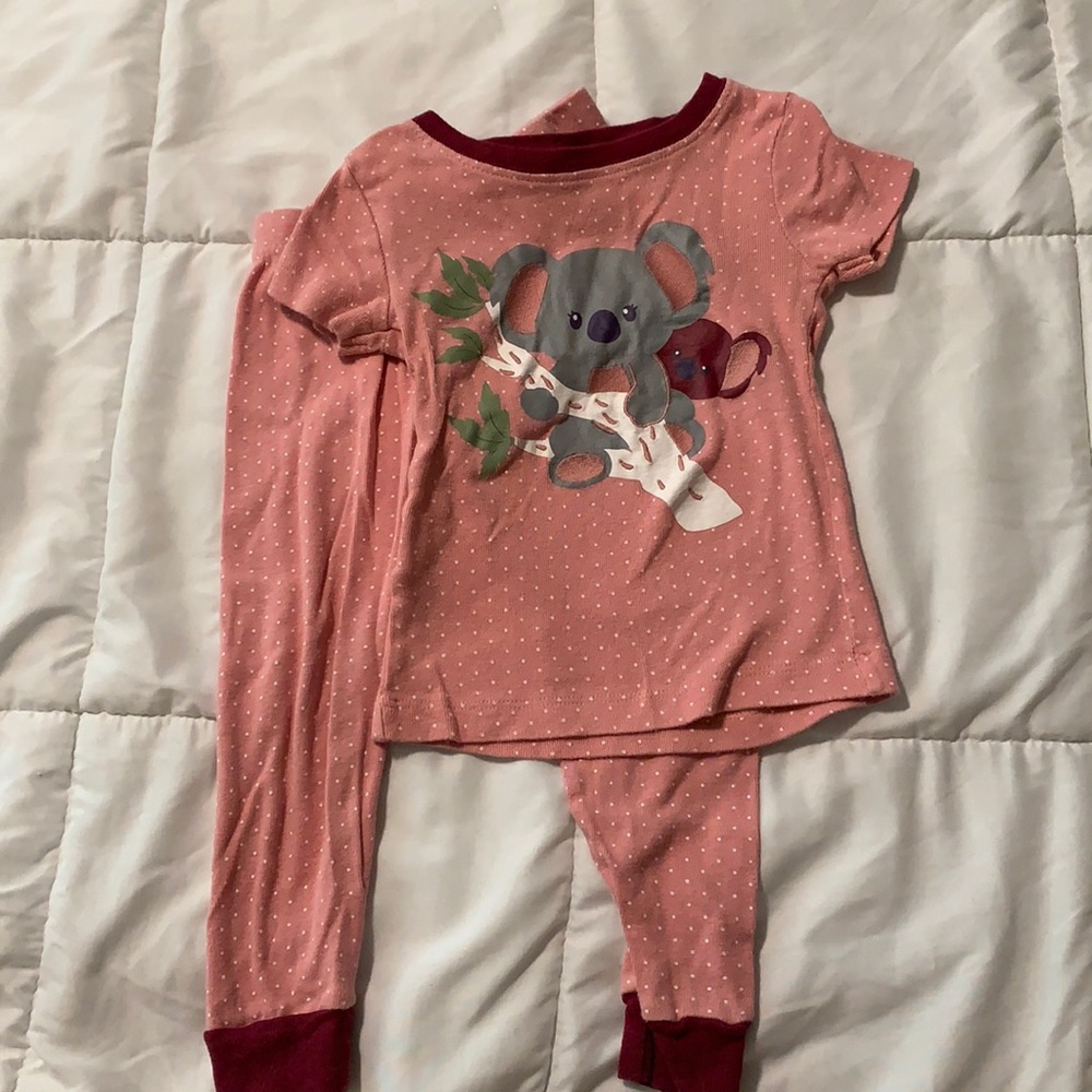 Pink koala pajama set